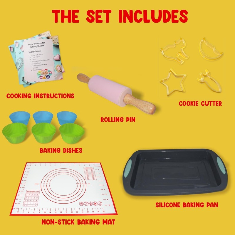 Cookie Baking Cutter Set - 24 Assorted Cookie Cutters, Silicone Cupcake Molds, N gallery