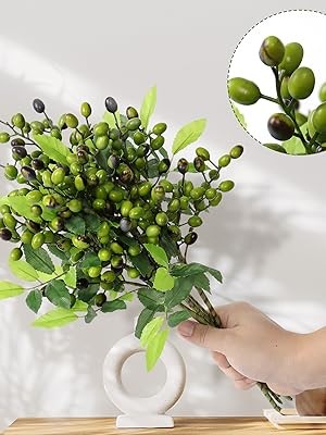 5 Pa Artificial Olive es Artificial Greenery Stems Faux gallery