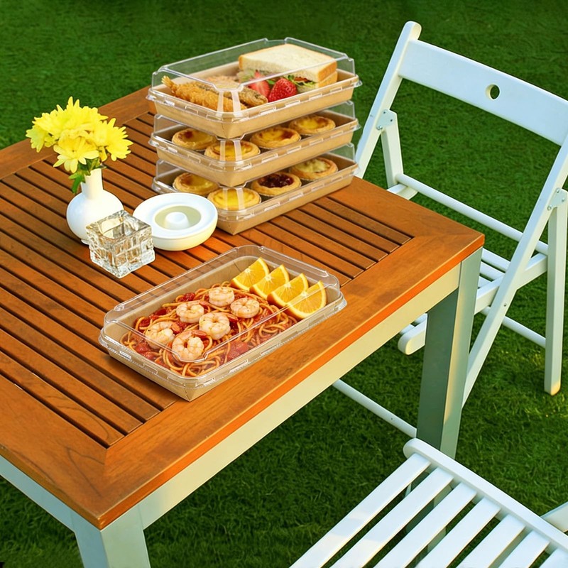 30 Pack 25 oz Charcuterie Boxes with Clear Lids, 9.5 x 6.2 x1.8 Inch Charcute... gallery