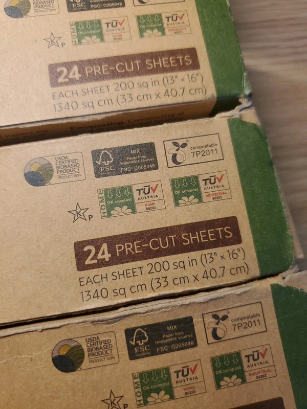If You Care 24 Pre Cut Sheets Brown Parchment Baking Paper 13" x 16" Lot of 4 gallery