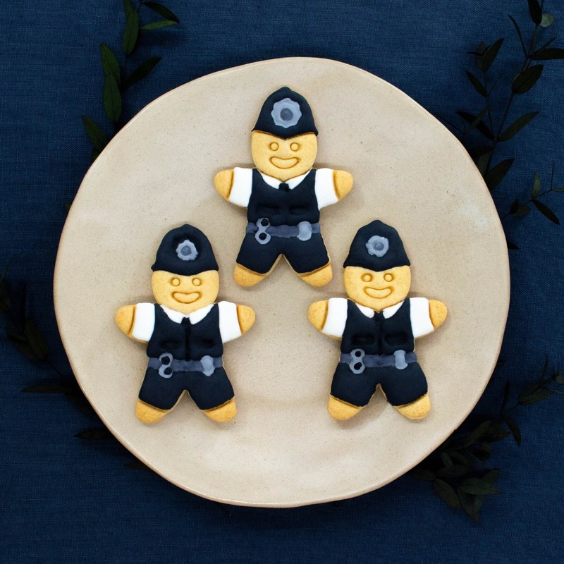 Police Constable Gingerbread Cookie Cutter - Bobby cop, custodian British heroes gallery