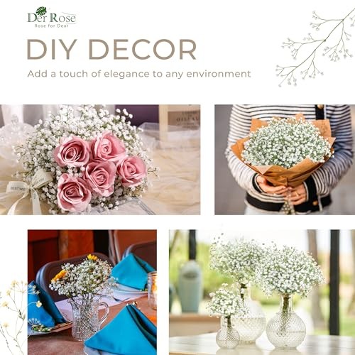 Pcs Babys Breath Artificial Flowers Fake Babies Breath Gypsophila Bulk 12 White gallery
