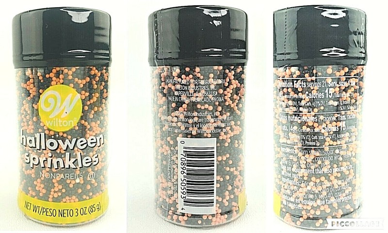 3 Wilton Halloween Sprinkles Mix Pumpkin Baking Cookies Decoration NEW SEALED gallery