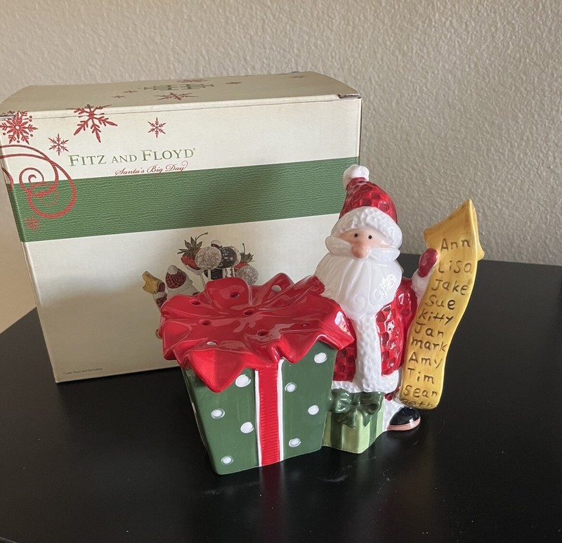 Fitzand Floyd Christmas Cake Pop Holder Ceramic Holds 6 Cake Pops Never Used