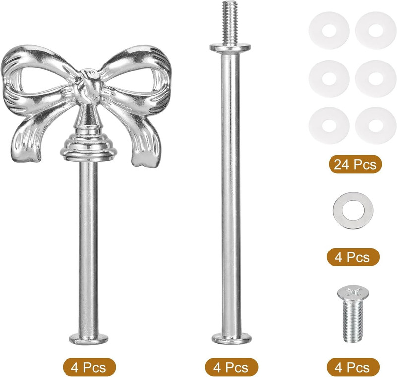 4 Set 2-Tier Cupcake Stand Hardware Handles, Zinc Alloy Cake Plate Stand Handle gallery