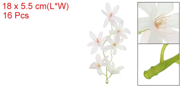 16Pcs 7" Artificial Orchid Flower Floating Candles Simulation Flower Pink gallery
