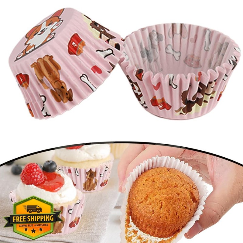 Kiopdse Dog Themed Muffin Liners 100pc Standard gallery