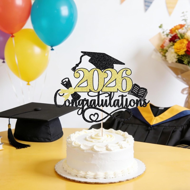Congratulations 2026 Cake Topper,Congrats Grad Cake Decor - 2026 High gallery