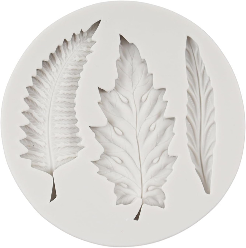 Silicone Leaf Molds Set of 6 for Fondant, Cake Decoration, and Chocolate gallery
