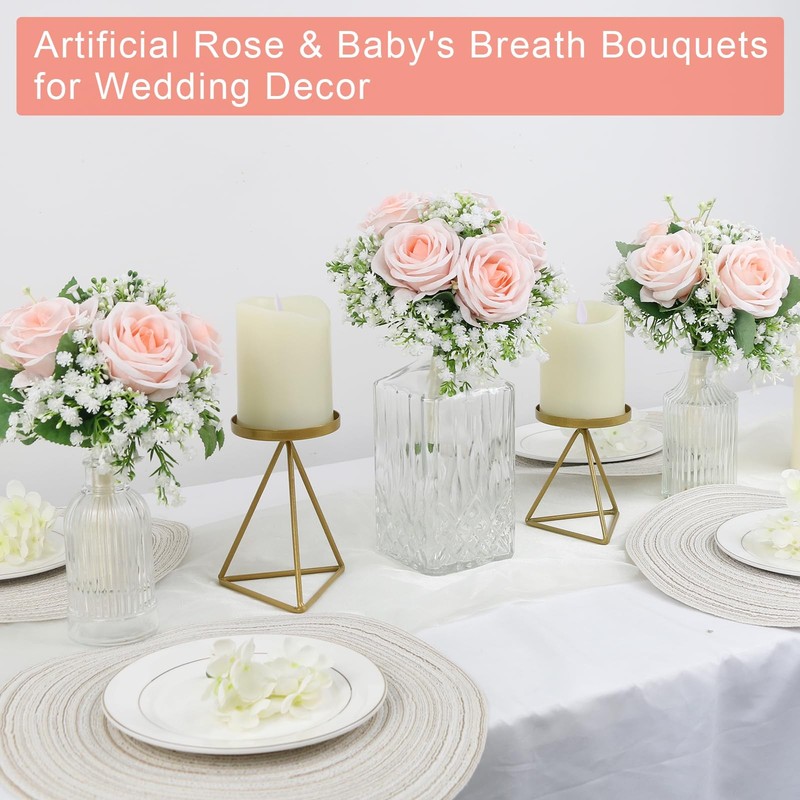 Semononia Artificial Bridesmaid Bouquets Set Of 6 - 7 Inch Bridesmaid Flower gallery