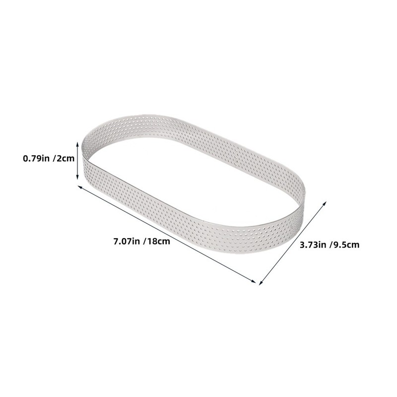 8pcs Perforated Tart for Kitchen and Bakery - Cake Mousse Molds gallery