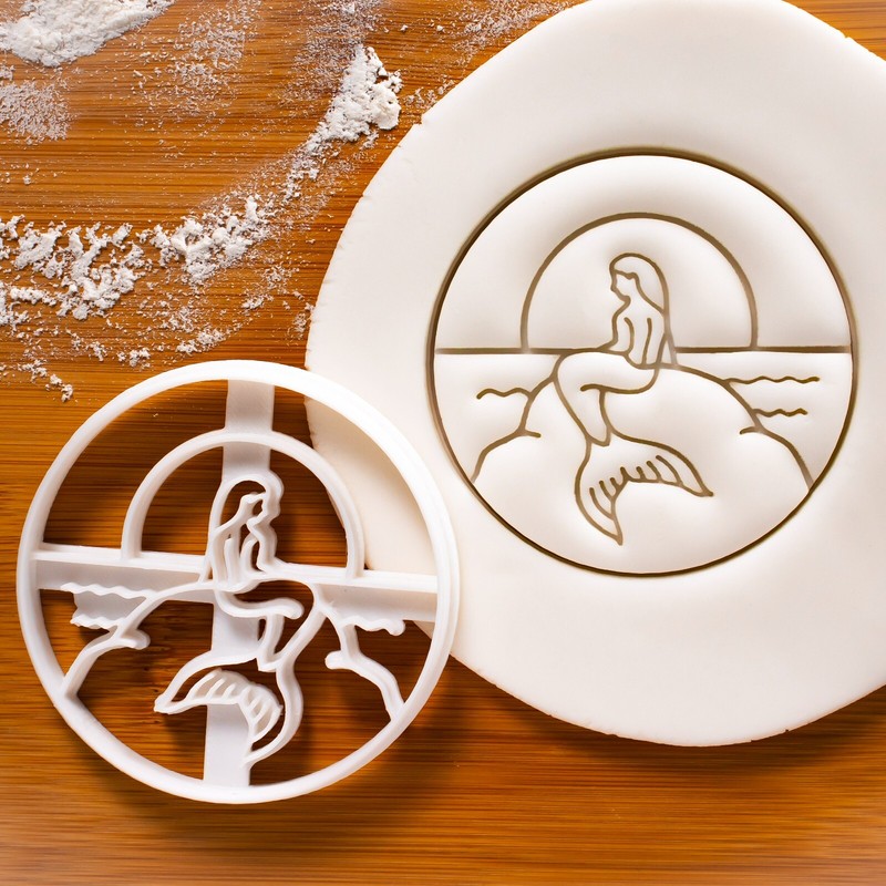 Mermaid Sunset Cookie Cutter – under the sea ocean summer beach fantasy mythical