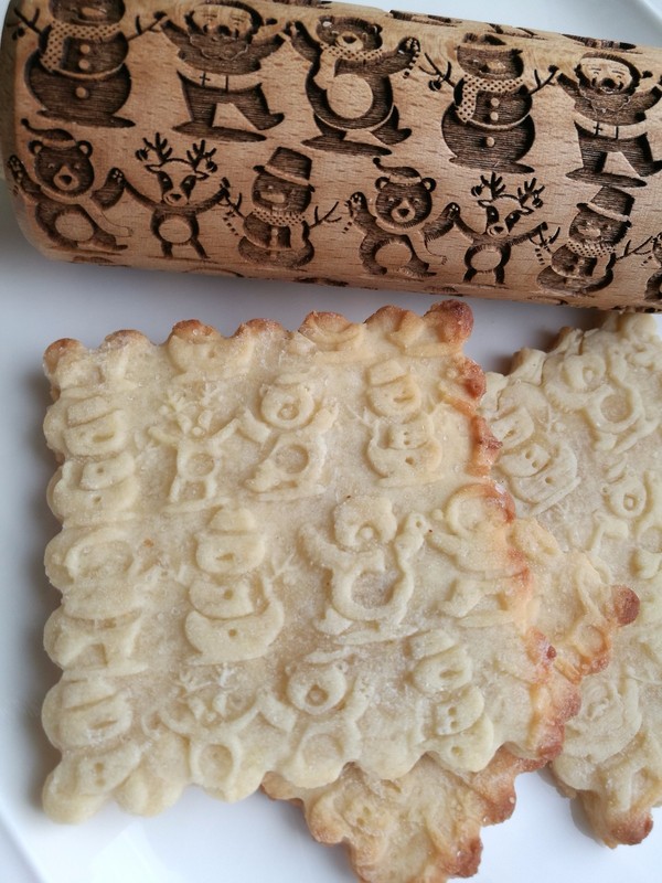 Mini Rolling Pin Laser Engraved Rolling Embossed Dough Roller Christmas pattern gallery