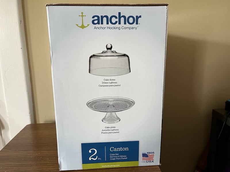 Anchor Hocking 2pc. Footed Cake Set and Inverted Punch/Salad Bowl gallery