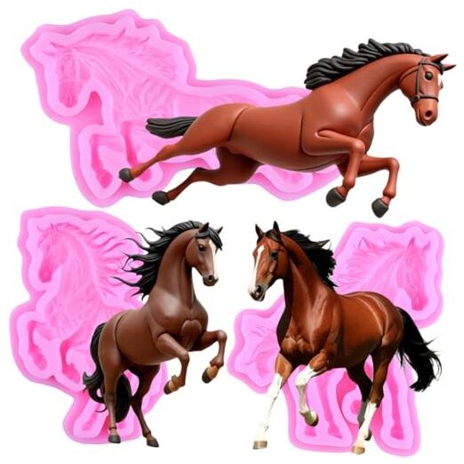 Horse Chocolate Mold Horse Silicone Fondant Molds For Cake Decorating Style E gallery