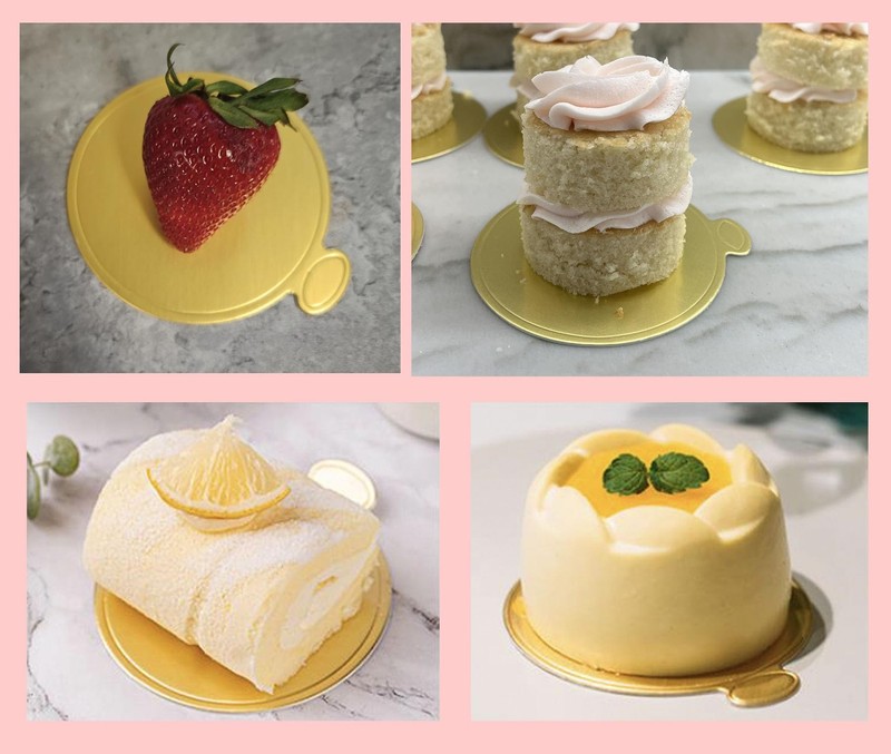 100 Pcs 3 Inch Mini Cake Boards Mousse Cupcake Base for Cake Dessert Wedding ... gallery
