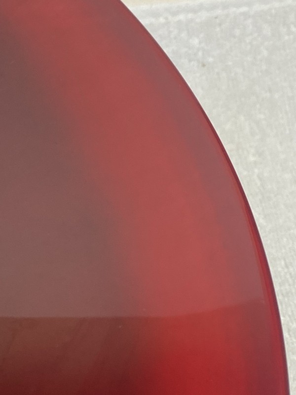 IKEA 13” Ruby Red Glass Pedestal Cake Stand Designed By Maria Vinka gallery