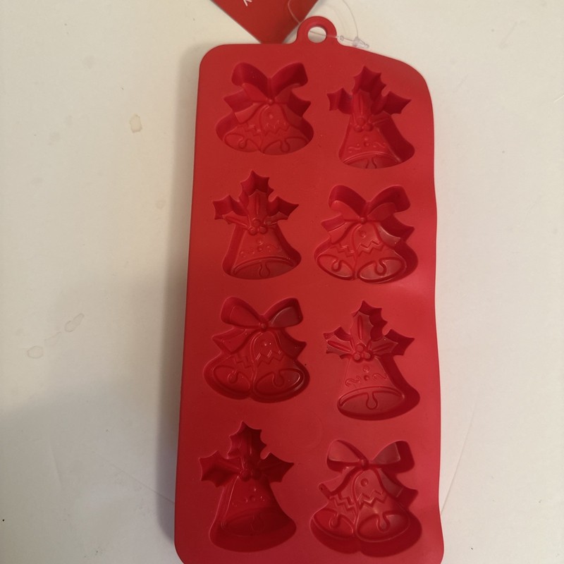 Set of 3 Holiday Christmas Shaped Silicone Ice Cube Trays - NEW With Tags gallery