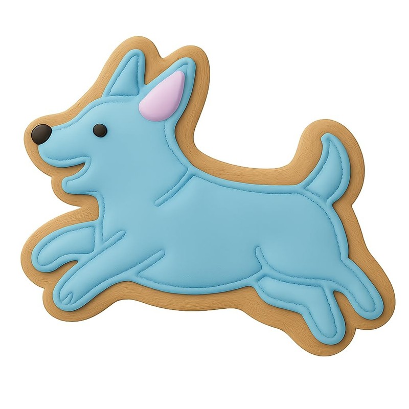 Jumping Corgi Pembroke Cookie Cutter & Stamp – 4×3.2