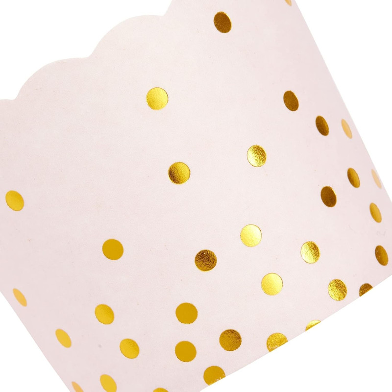 Tulip Cupcake Liners - Pink & Gold Baking Cups - Baby Shower Snack Cups - Birthd gallery