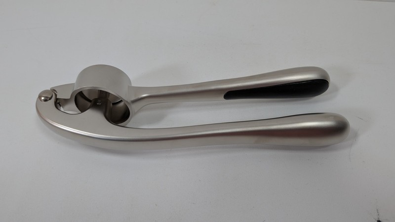 2 set Garlic Press Stainless Steel Squeezer Crush Ginger Silicone Peeler Brush gallery