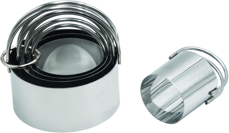 Biscuit Cutter Set Round Cookie Cutters with Handle 5 Pieces Stainless Steel New gallery