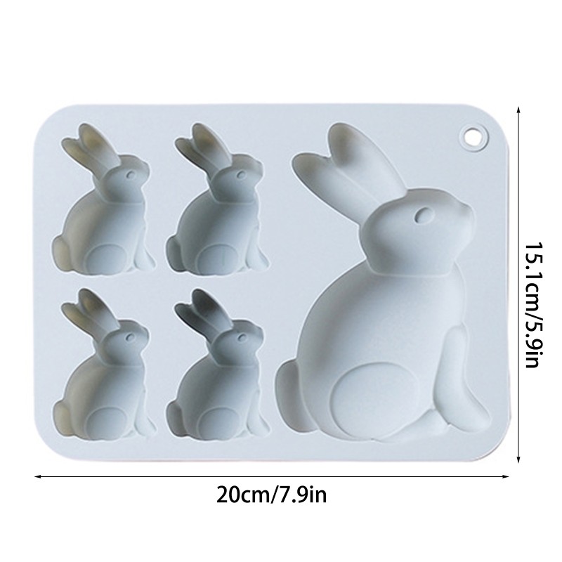5 Cacities Silicone Rabbit Mousse Moulds Fondant Mould Chocolates Molds 2 Colors gallery