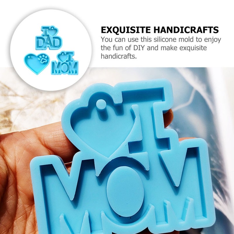 3pcs DIY silicone mold Silicone Father' Day Jewelry Jewelry Making gallery