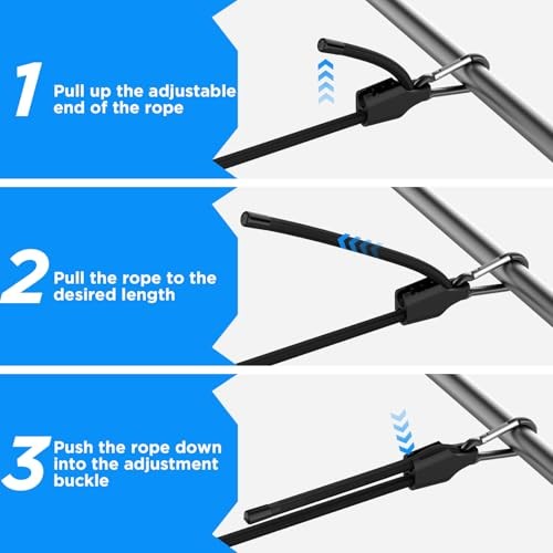 12 Inch Adjustable Bungee Cords with Carabiner Hooks, 4 Pack 12inch-4pack gallery