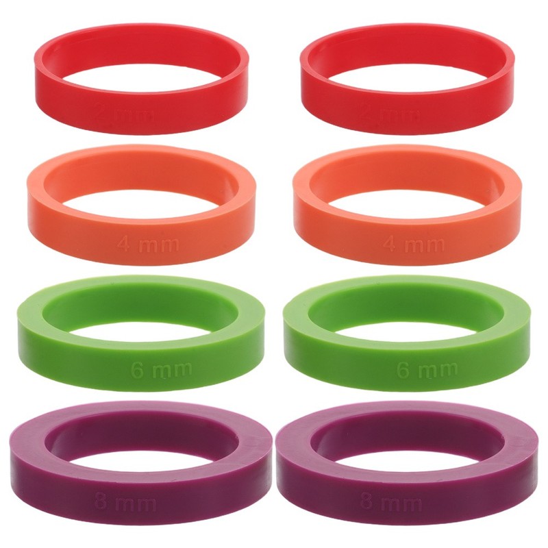 8 Pcs Variable Thickness Rolling Pin Cookie Dough Guide Rings Adjusters