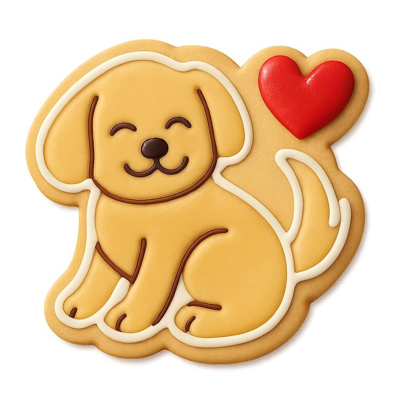 Tail-Wagging Puppy Lover Cookie Cutter & Stamp - 4x3.5 Fun Kitchen Baking gallery