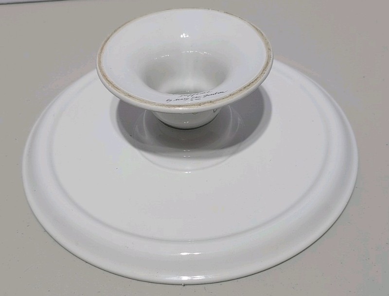Block Betnarda Daffodil 1983 Mary Lou GOERTZEN 12.5 " PEDESTAL FOODED Cake Stand gallery