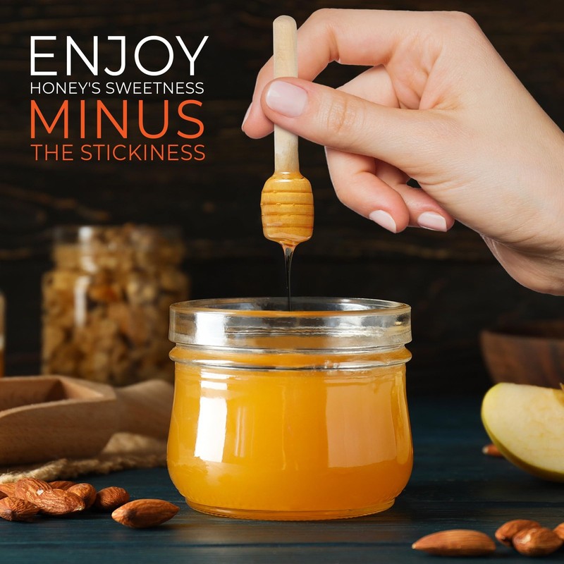 40 Pcs Honey Dipper Sticks Wooden Honey Dipper 3 Inch Mini Wooden Honeycomb Stic gallery