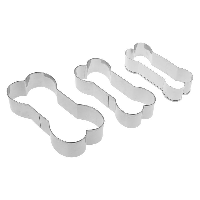 3pcs/set Dog Bone Shaped Cookie Cutter Mold Stainless Steel Pastry Biscuit Cake gallery