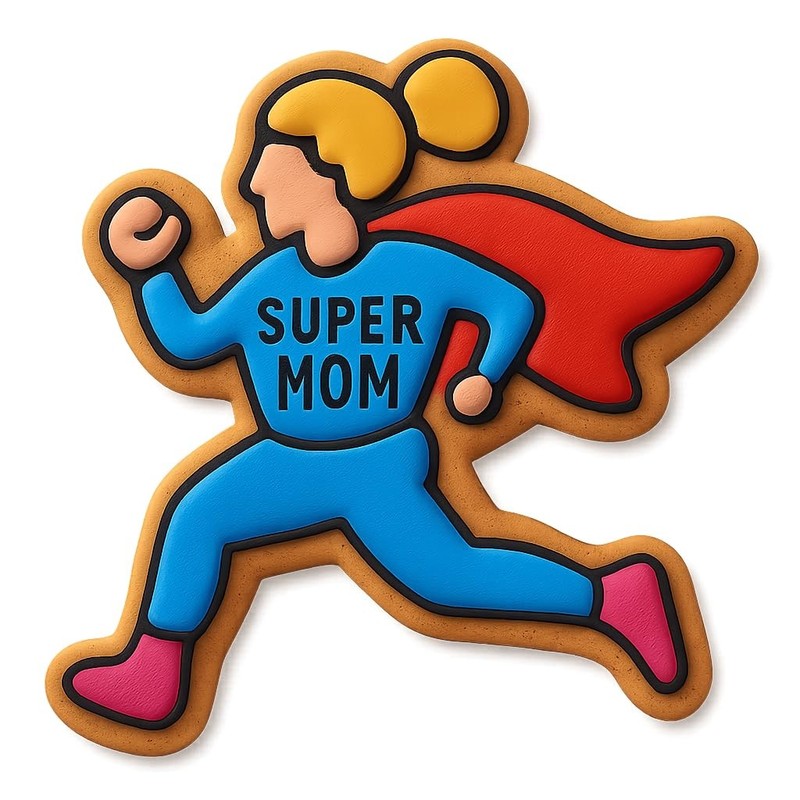 Running Super Mom Cookie Cutter & Stamp, Fondant & Clay - 3.7x4" gallery