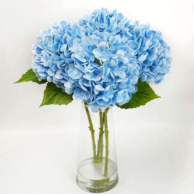 Jahe Artisan Jahe 4 Pcs Hydrangea Artificial Flowers 20 Tall Large Bloom Faux