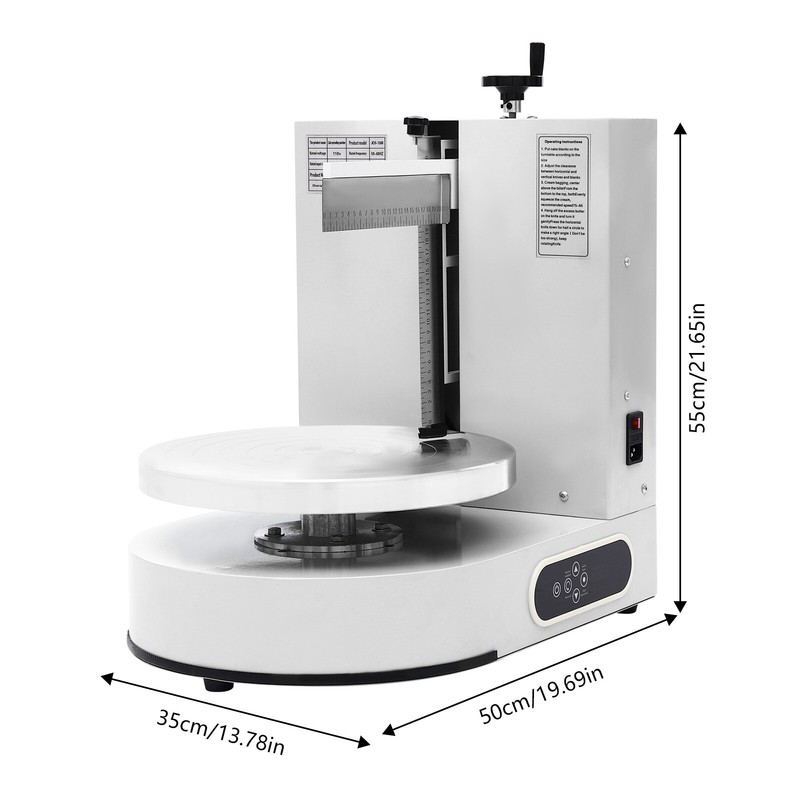 Cake Decorating Machine Cake Frosting Spreading for 4" to 12" Cake Coating White gallery