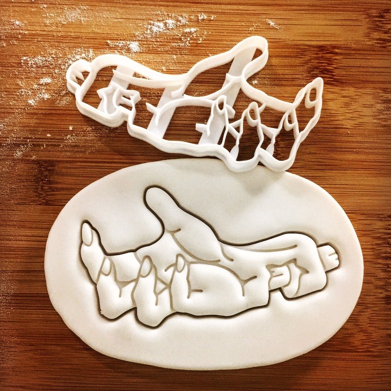 Zombie Hand Cookie Cutter – Halloween cemetery graveyard tomb corpse apocalypse