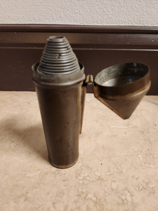 Rare Antique Handmade Cake Decorating Icing Nozzles in Brass Flip-Top Container gallery