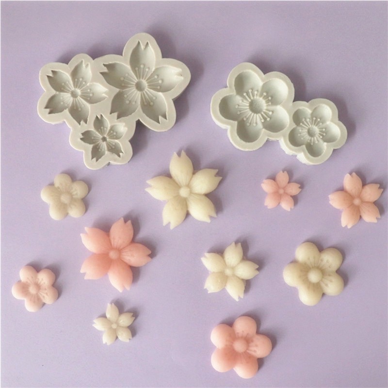 3D Flower Silicone Molds Cherry Blossoms Fondant Craft Cake Candy Chocolate Mold gallery