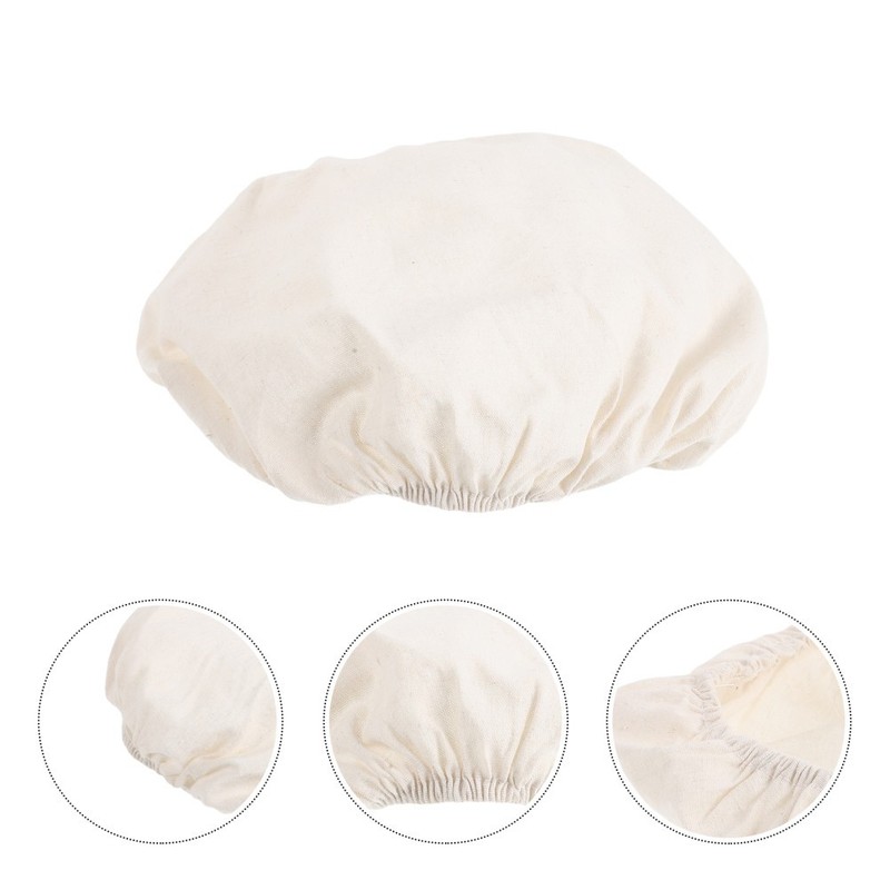 Elastic Oval Bread Proofing Basket Cover White Reusable Cloth for Dough Baking