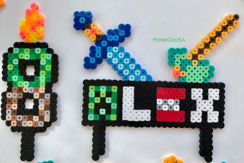 Mine craft Name 1 Age Number BlowFree Candle Birthday Cake Toppers Decoration