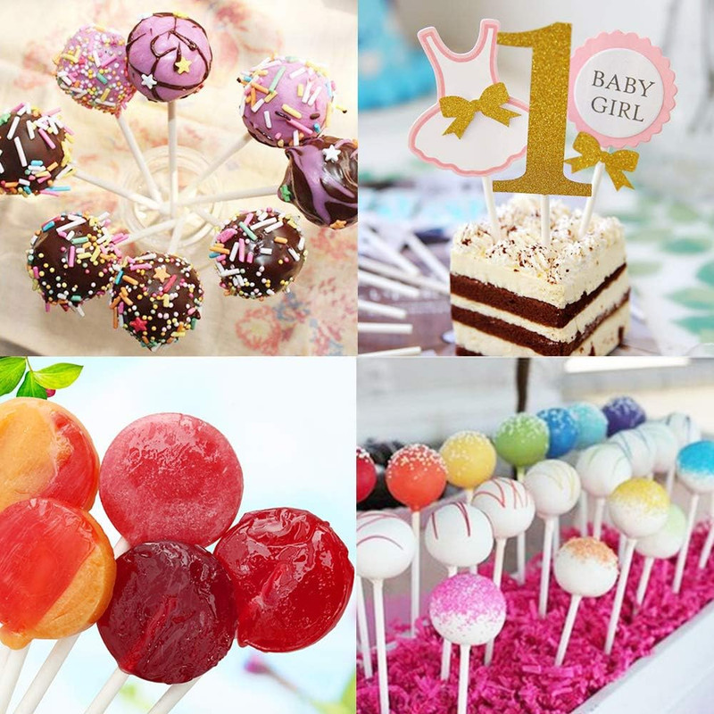 200 Count White Lollipop Sticks,6-Inch Paper Sticks Sucker Stick for Cake Pops,C gallery