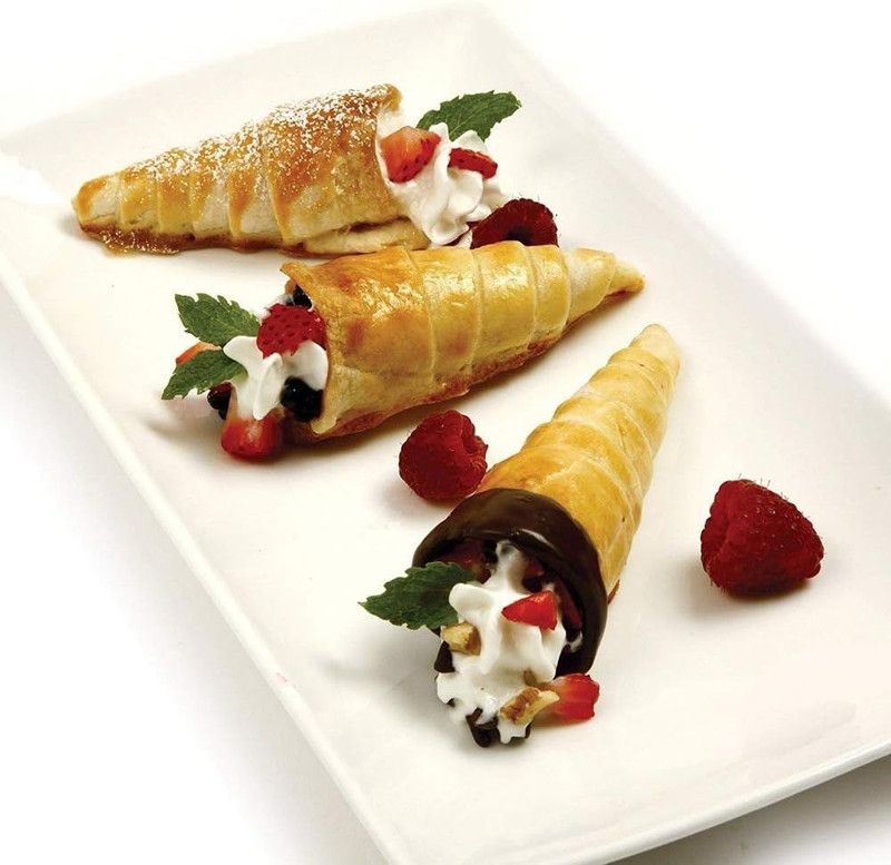 10 Pack Large Cream Horn Forms 5-Inch, Non-Stick Cream Horns Pastry Mould Croiss gallery