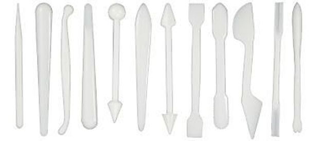 12 CAKE DECORATING MODELLING TOOLS SUGARCRAFT ICING FONDANT CUPCAKES STURDY TUBE