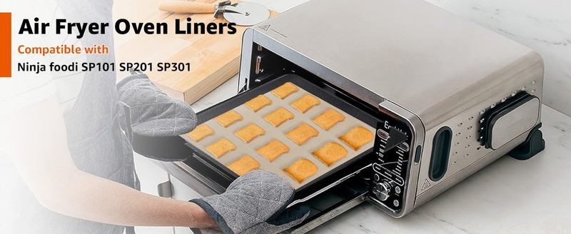 2Pcs Silicone Baking Mats for 12 Inch Cake Pan/12x12 Cheesecake Pan/Toaster Oven gallery