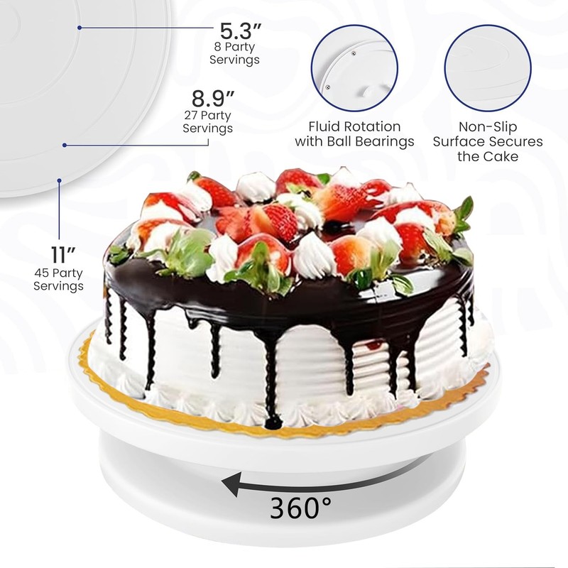 540PCS Cake Decorating Kit - Baking Supplies with 4 Springform Pans, Rotating... gallery