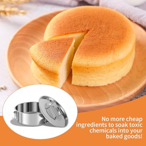 1.5QT Flan Mold with Lid Stainless Steel Flan Pan Mold with Steam Rack and gallery