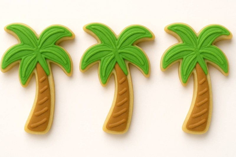1 Dozen 12 Mini Palm Tree Cookie Cutters Hawaiian Luau Tropical Party Wedding Fa gallery
