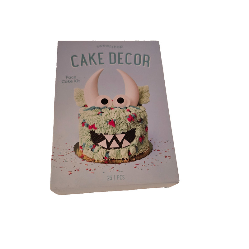 MAKE MONSTERS WITH SWEETSHOP CAKE DECOR FACE CAKE KIT, REALLY CUTE & EASY TO DO